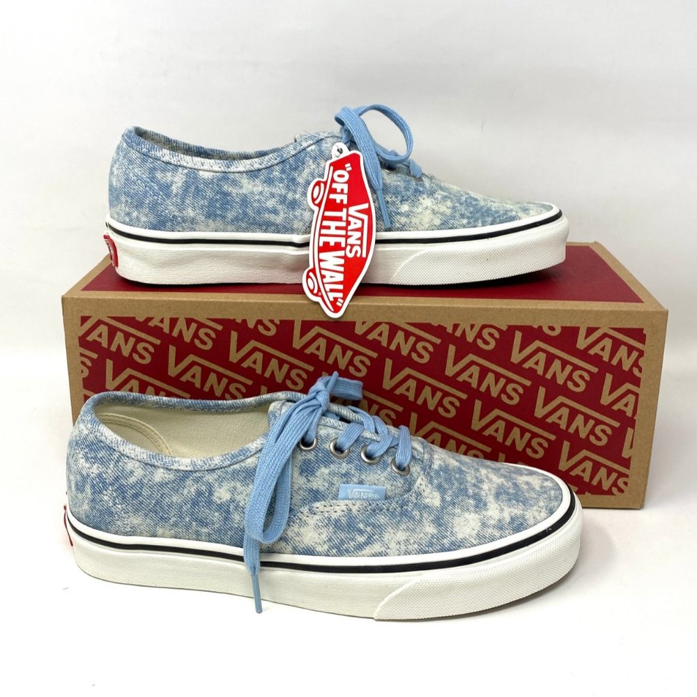 VANS Men's Size VN0A5HZS9FM AUTHENTIC Denim Winter Sky Blue Canvas Low Sneakers - Picture 8 of 11